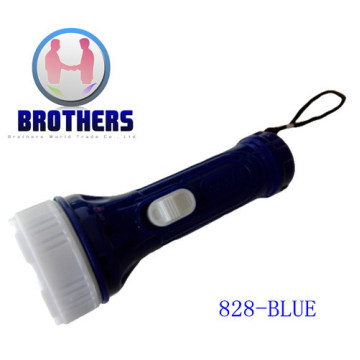 Plastic Button Cell LED Camping Flashlight (828)